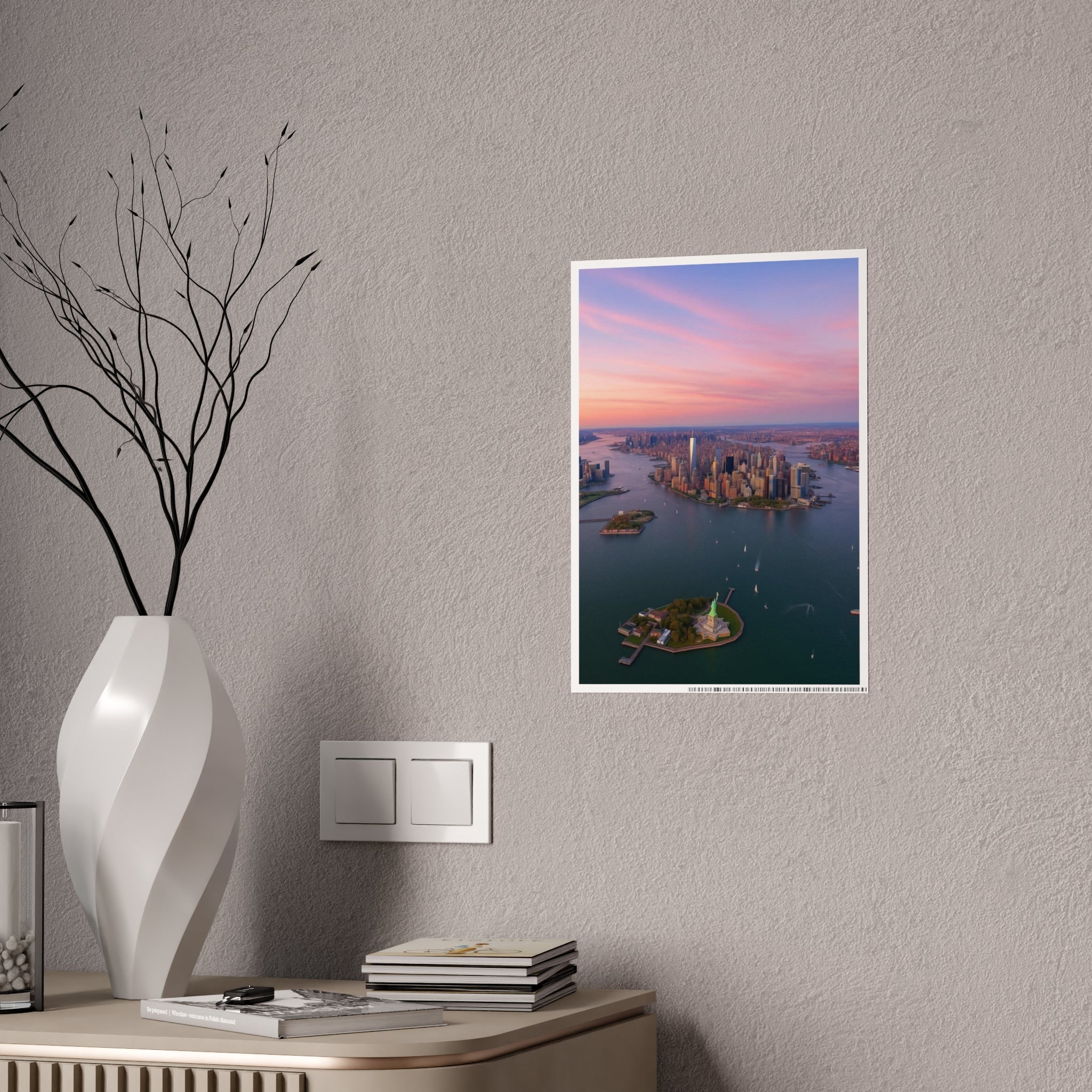 Glossy Art Poster of NYC Skyline, Wall Decor for Home, Office, New York City Gift, Landscape Print, Aesthetic Wall Art - DreamBrothers