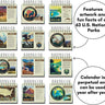 Calendario perpetuo dei parchi nazionali, calendario da tavolo di 365 giorni, mini citazioni decorative, apprendimento dell'arte naturalistica, opere d'arte Curiosity, curiosità - Planner 2025