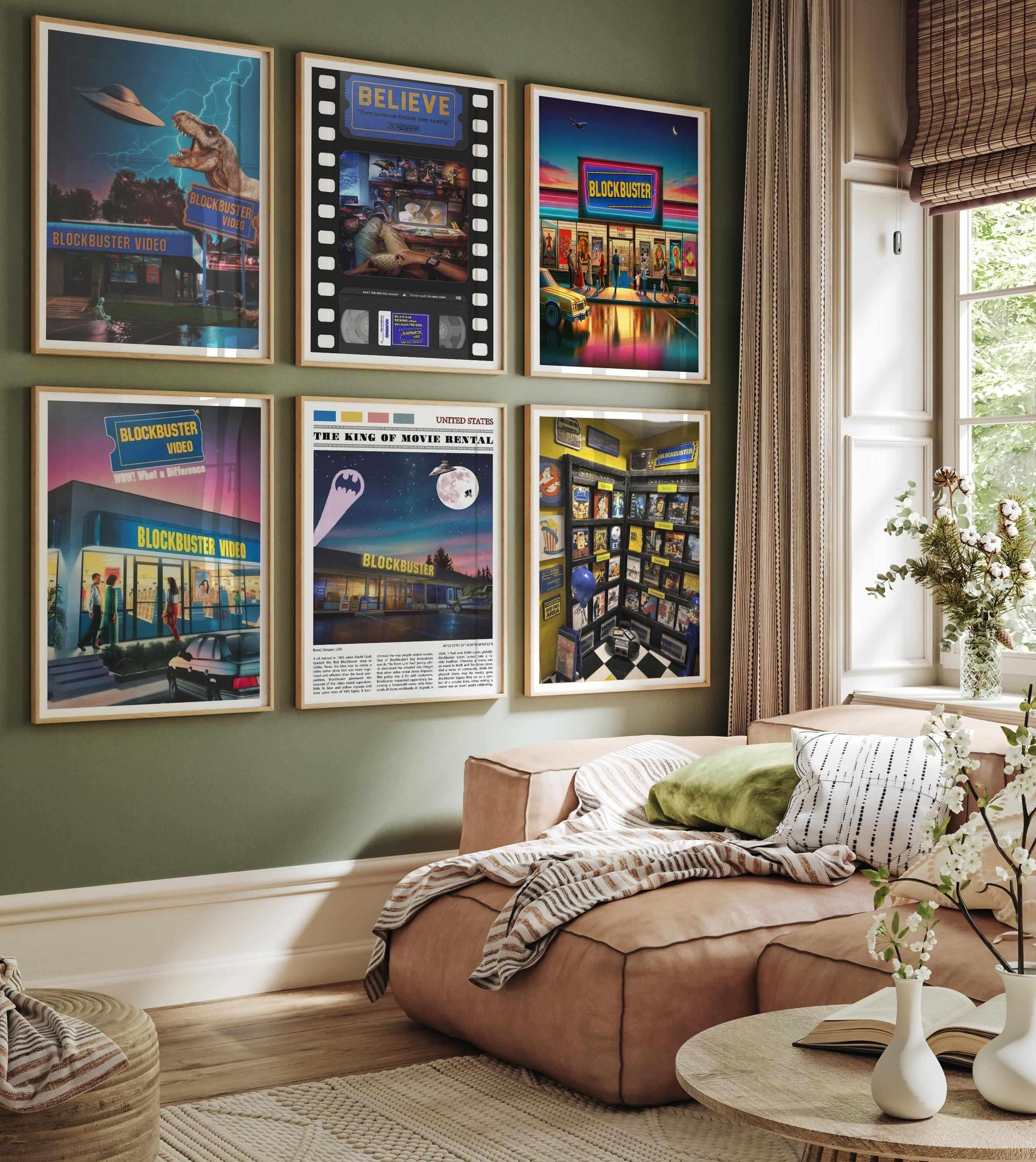 Blockbuster Video Collection | Bundle Fisico | 6 Quadri su Tela
