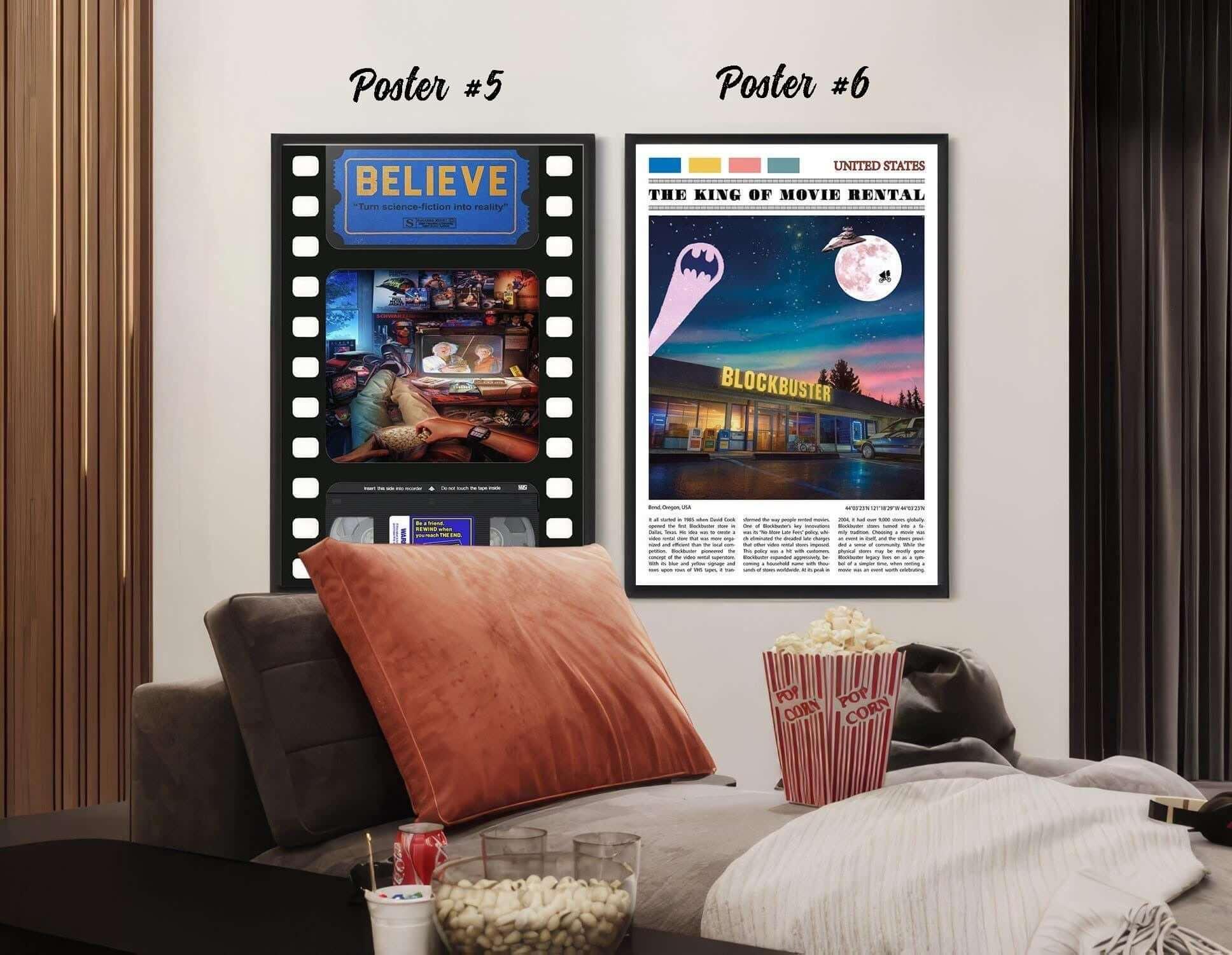 Blockbuster Video Collection | Bundle Fisico | 6 Quadri su Tela